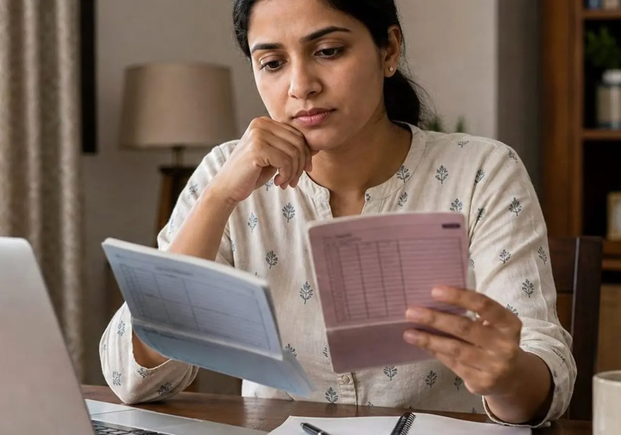 Overview showing salary, charges, EMIs, low balance and stress patterns on a bank statement for loan review