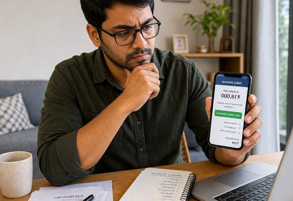Indian borrower comparing full card payment habits with high credit utilization before a loan application