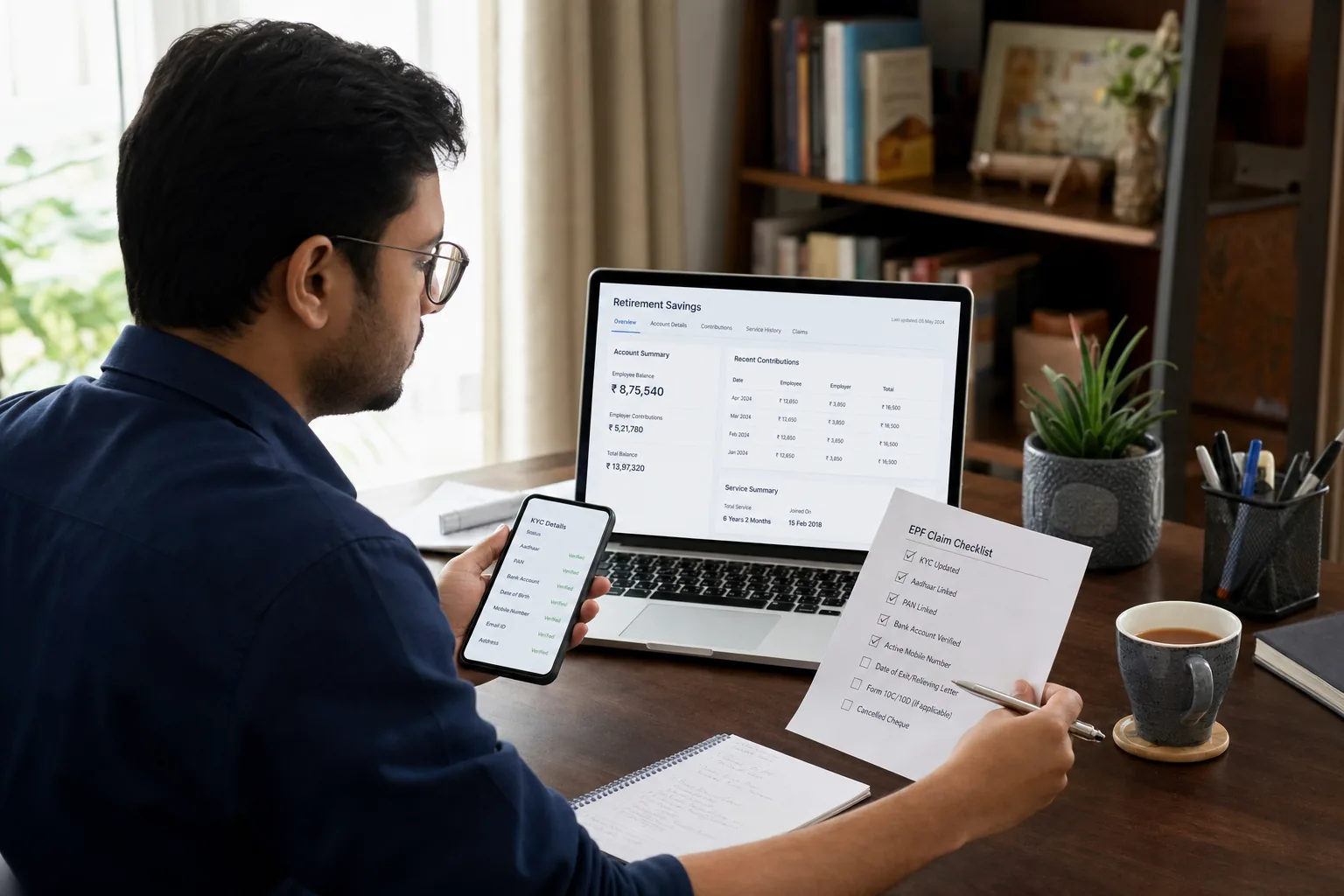 Decision grid showing when EPF, PPF, or both may fit an Indian saver