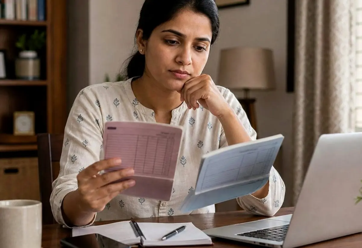 Indian salaried user separating salary into bill, savings, and spending buckets after payday